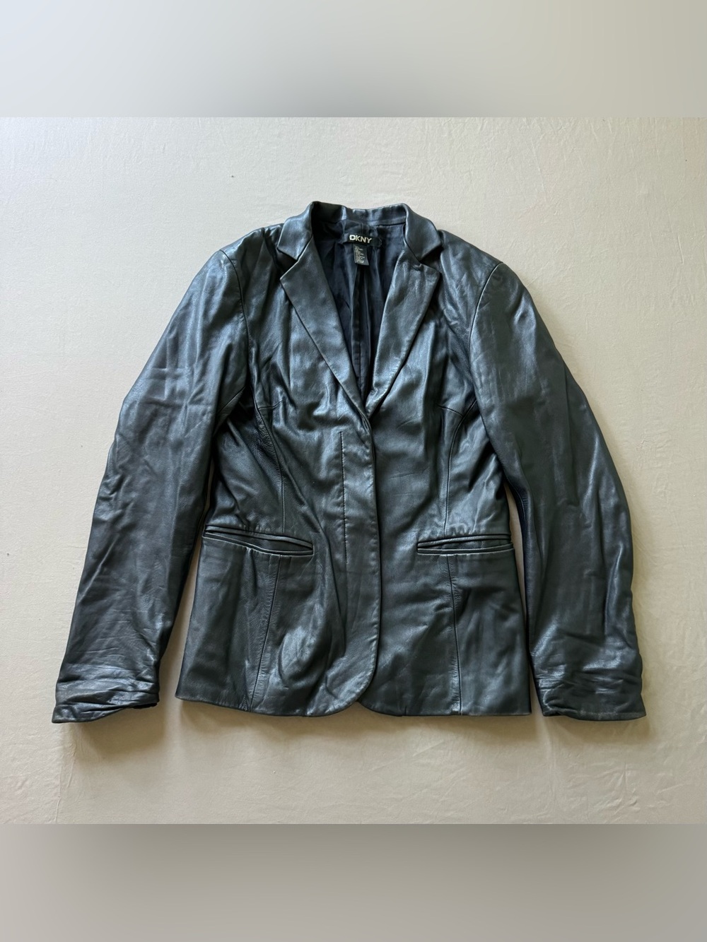 Vintage DKNY Leather Blazer Jacket